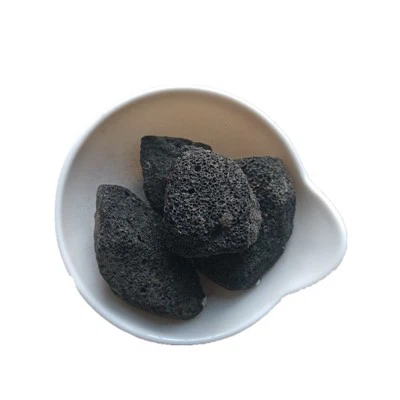 Натуральный черный лавовый камень